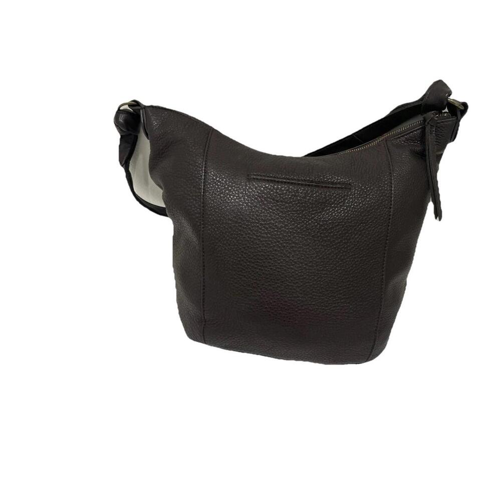 Elliott Lucca Brown Pebbled Leather Crossbody/Shoulder Bag